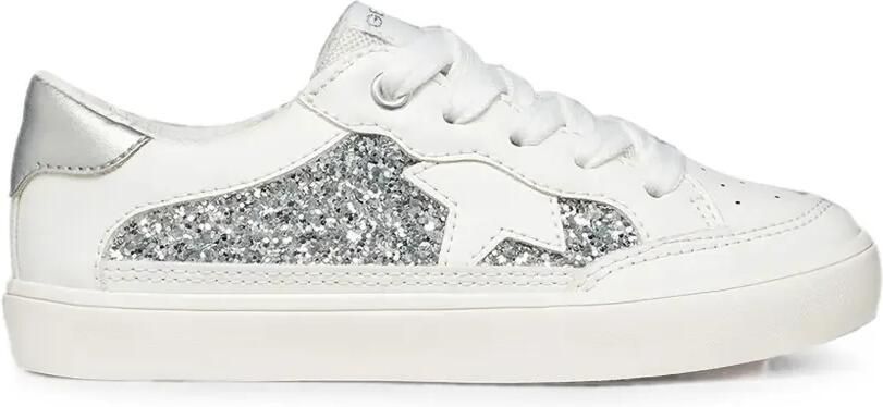 Geox Kids Gisli sneakers met sterpatch en glitterdetail Wit - Foto 5