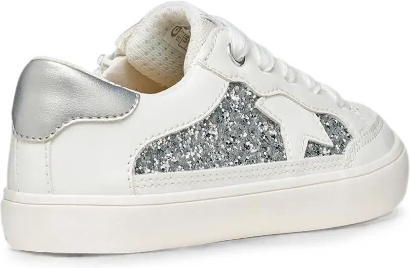 Geox Kids Gisli sneakers met sterpatch en glitterdetail Wit - Foto 2