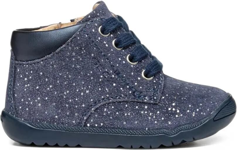 Geox Kids glitter-effect lace-up boots Blauw - Foto 4