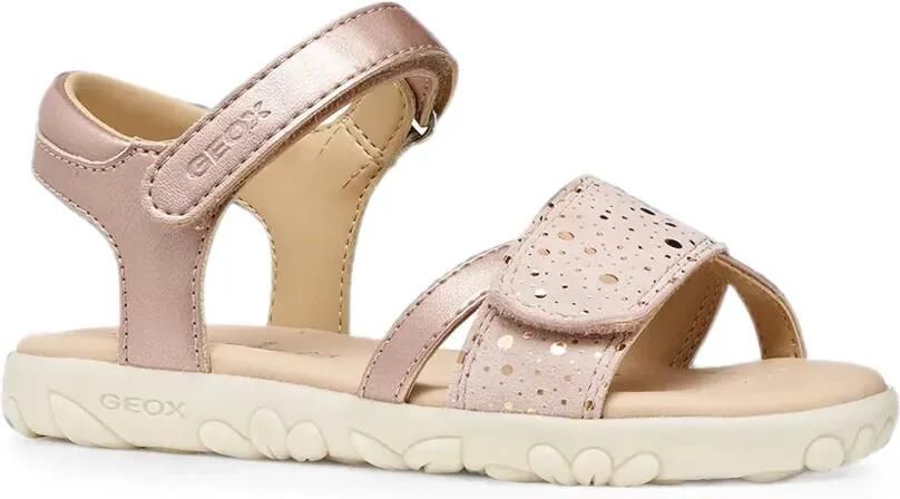 Geox Kids Haiti sandalen met metallic-effect en geperforeerde details Roze