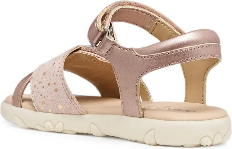 Geox Kids Haiti sandalen met metallic-effect en geperforeerde details Roze - Foto 3