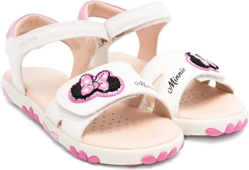 Geox Kids Haiti sandalen verfraaid met bloe Wit
