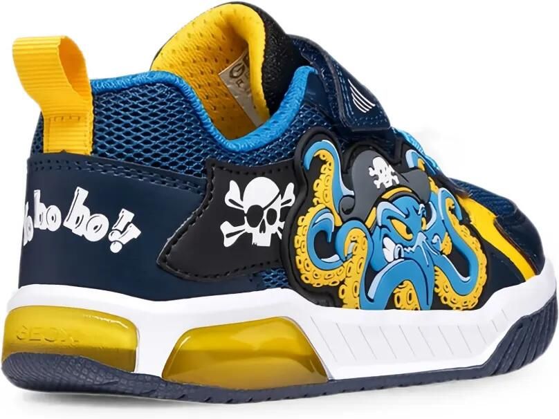 Geox Kids Inek sneakers met klittenband en octopus-patch Blauw - Foto 2