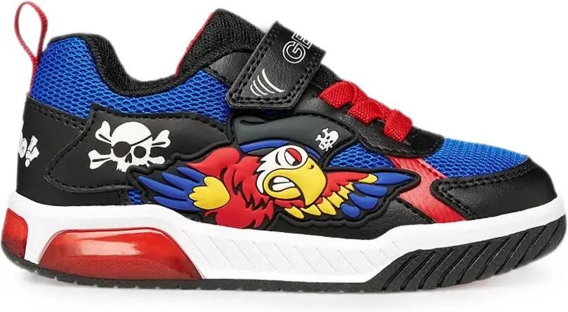 Geox Kids Inek sneakers met klittenband en papegaaipatch Blauw - Foto 5