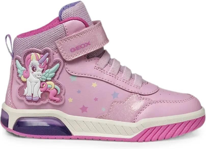 Geox Kids Inek sneakers met sterprint en eenhoornpatch Roze