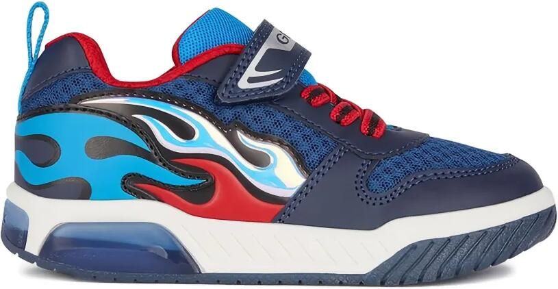Geox Kids Inek sneakers met vlam print Blauw