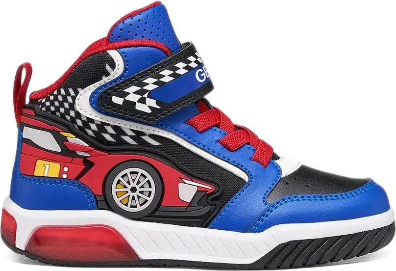 Geox Kids Inek touch-strap sneakers Blauw