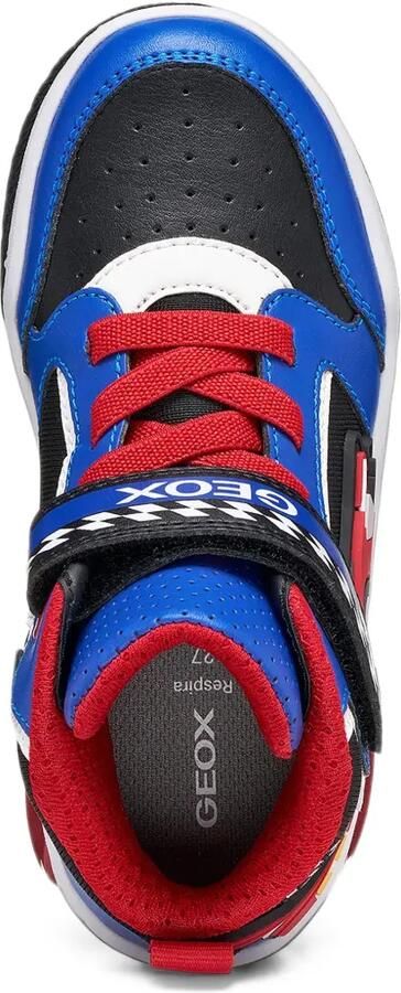 Geox Kids Inek touch-strap sneakers Blauw - Foto 3