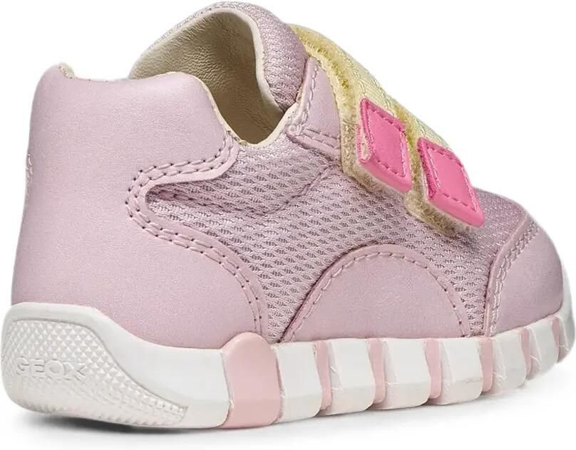Geox Kids Iupidoo mesh sneakers met klittenband Roze - Foto 2