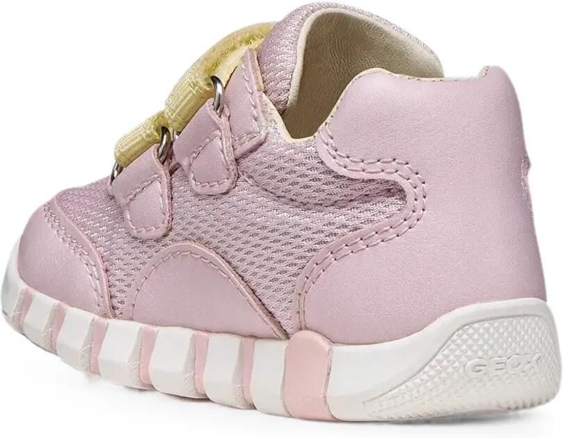 Geox Kids Iupidoo mesh sneakers met klittenband Roze - Foto 3