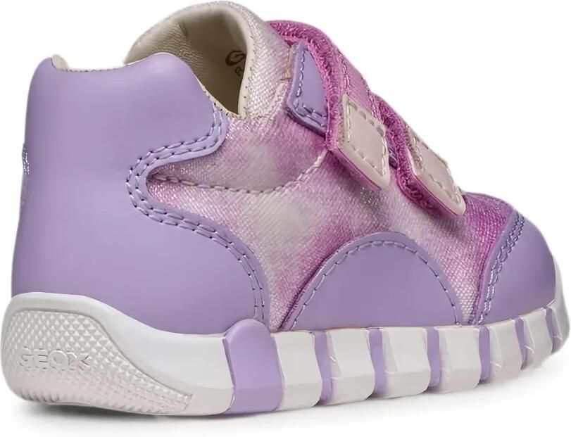 Geox Kids Iupidoo sneakers met klittenband Paars