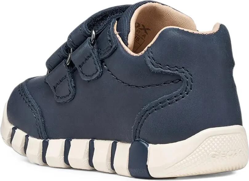 Geox Kids IUPIDOO leren sneakers met klittenband Blauw - Foto 2