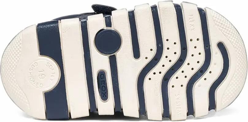 Geox Kids IUPIDOO leren sneakers met klittenband Blauw - Foto 4