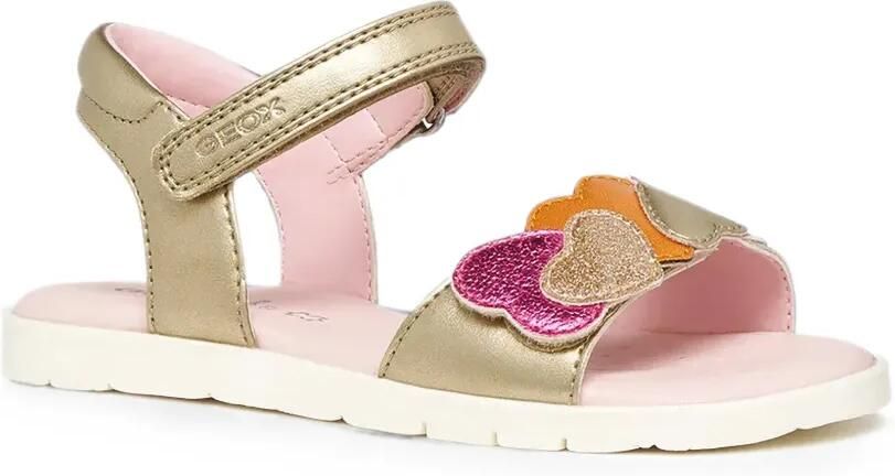 Geox Kids Joyfoot sandalen met klittenband Goud