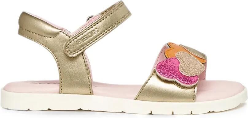 Geox Kids Joyfoot sandalen met klittenband Goud - Foto 4