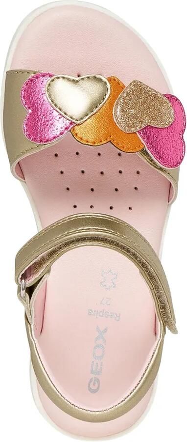 Geox Kids Joyfoot sandalen met klittenband Goud - Foto 3