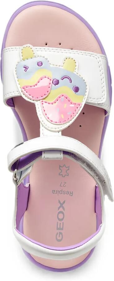 Geox Kids Joyfoot sandalen met klittenband Wit - Foto 4