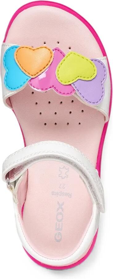 Geox Kids Joyfoot sandalen met klittenband Wit - Foto 4