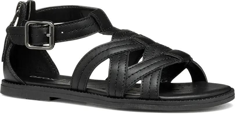 Geox Kids Karly gekooide sandalen met gesp Zwart