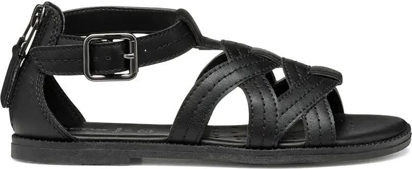 Geox Kids Karly gekooide sandalen met gesp Zwart - Foto 5