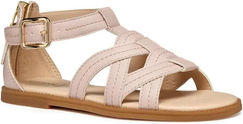 Geox Kids Karly gekooide sandalen met gespsluiting Roze