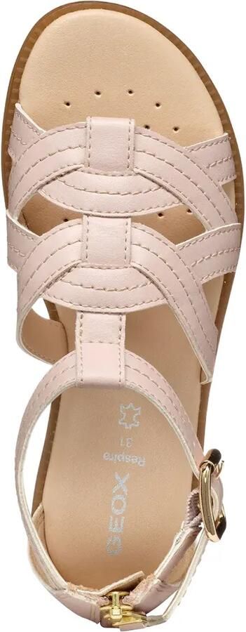 Geox Kids Karly gekooide sandalen met gespsluiting Roze - Foto 4