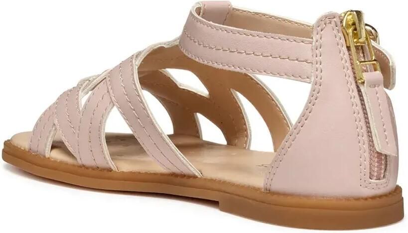 Geox Kids Karly gekooide sandalen met gespsluiting Roze - Foto 3