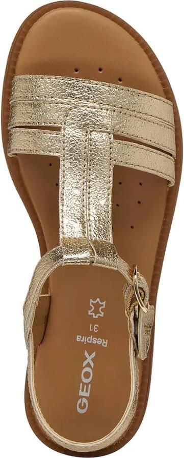 Geox Kids Karly metallic sandalen met gesp Goud - Foto 4