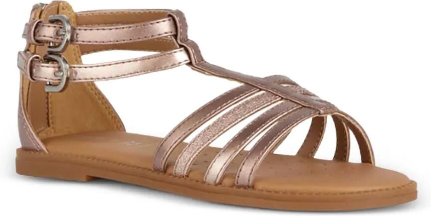 Geox Kids Karly sandalen met gespsluiting en bandjes Goud