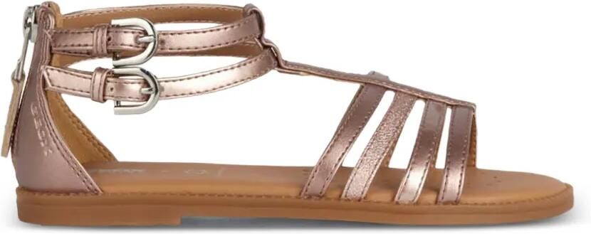 Geox Kids Karly sandalen met gespsluiting en bandjes Goud - Foto 4
