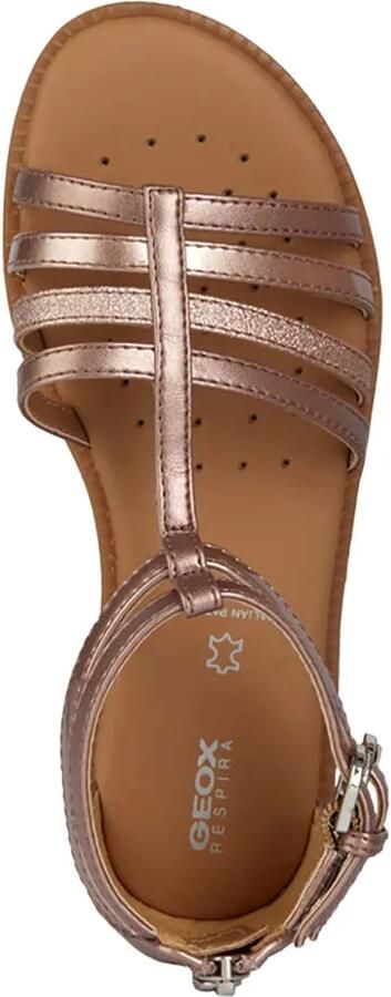 Geox Kids Karly sandalen met gespsluiting en bandjes Goud - Foto 3