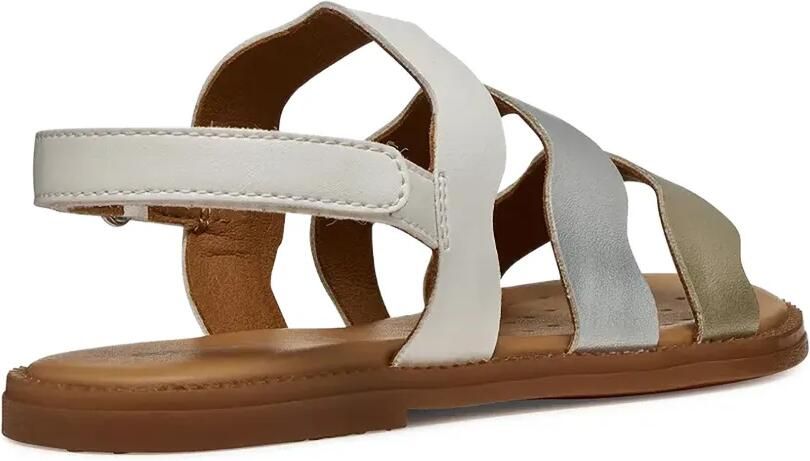 Geox Kids Karly sandalen met klittenband en golvend effect Wit - Foto 2