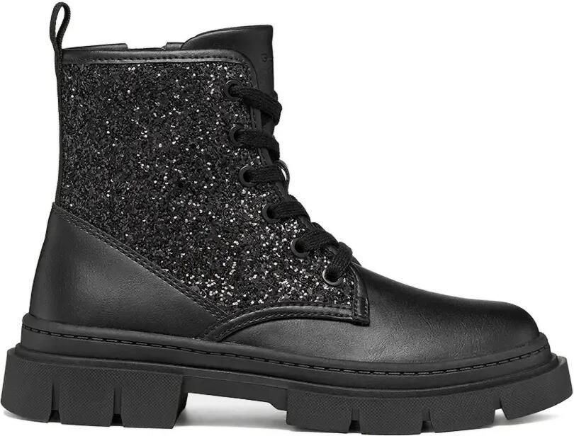 Geox Kids Karsyn chunky laarzen met glittervlakken Zwart - Foto 4