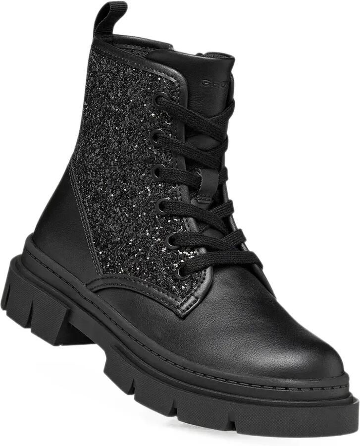 Geox Kids Karsyn chunky laarzen met glittervlakken Zwart - Foto 3