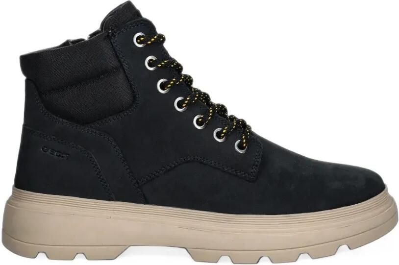 Geox Kids Kiddartah lace-up panelled boots Blauw