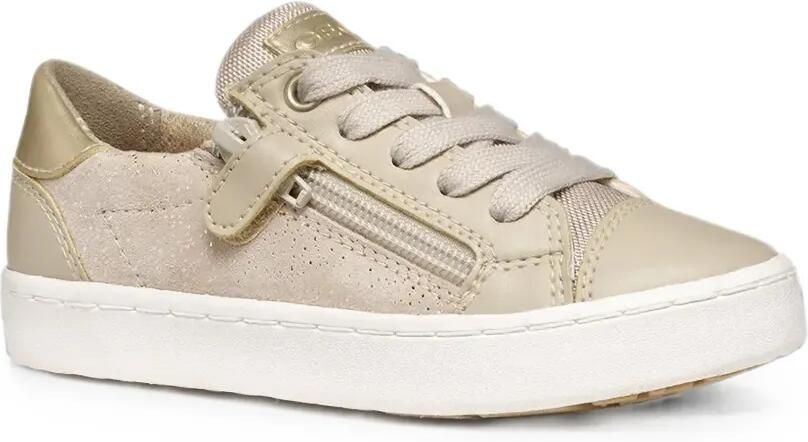 Geox Kids Kilwi sneakers met rits aan de zijkant Beige