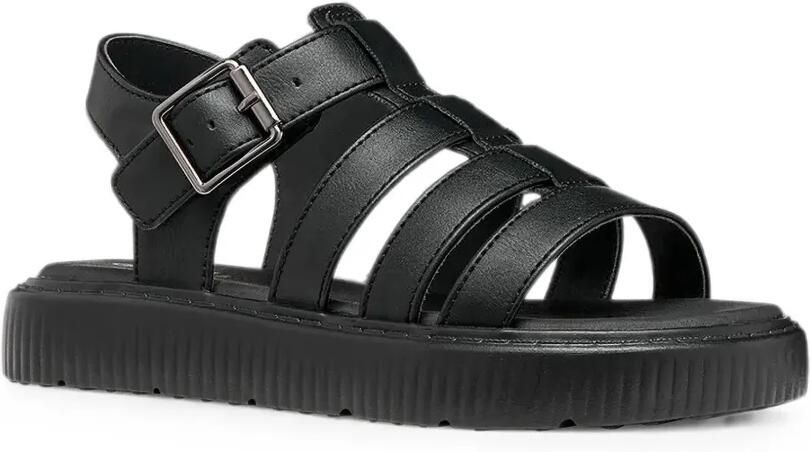 Geox Kids Kodette gekooide sandalen met gespsluiting Zwart