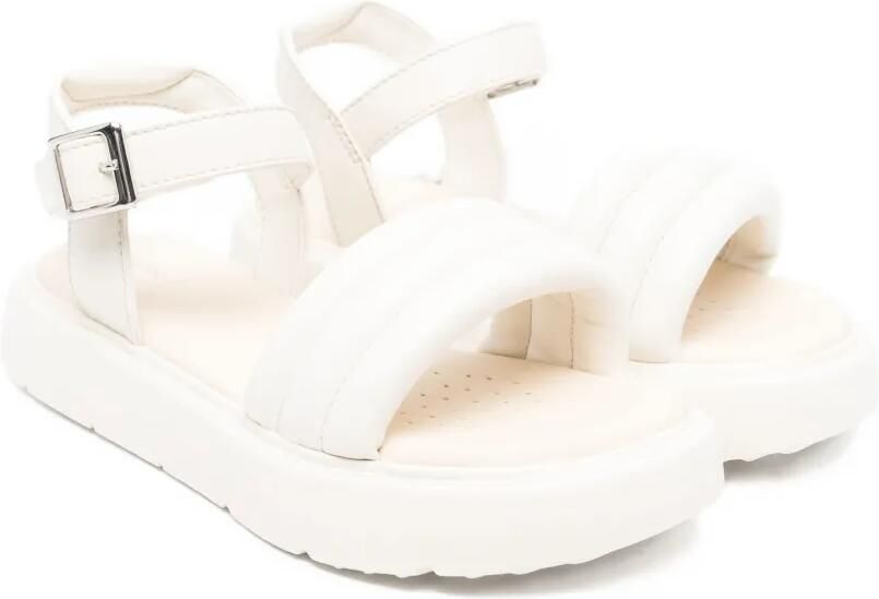Geox Kids Kodette geribbelde sandalen met gesp Beige