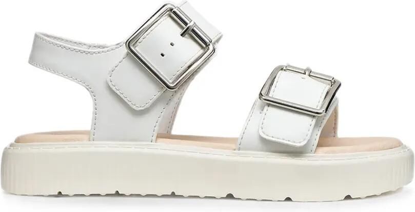 Geox Kids Kodette sandalen met dubbele bandjes en gespsluiting Wit