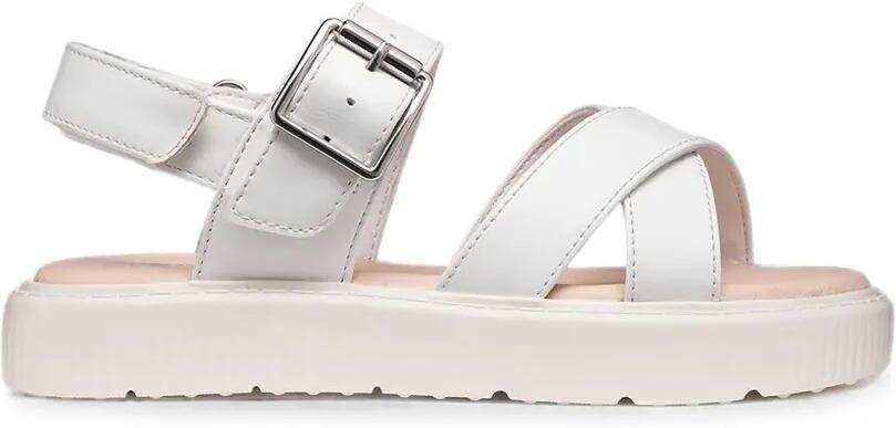 Geox Kids Kodette sandalen met gekruiste bandjes en gesp Wit - Foto 5