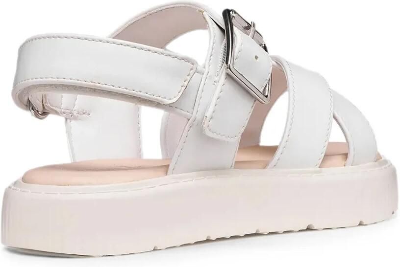 Geox Kids Kodette sandalen met gekruiste bandjes en gesp Wit - Foto 2