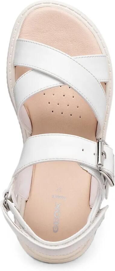 Geox Kids Kodette sandalen met gekruiste bandjes en gesp Wit - Foto 4
