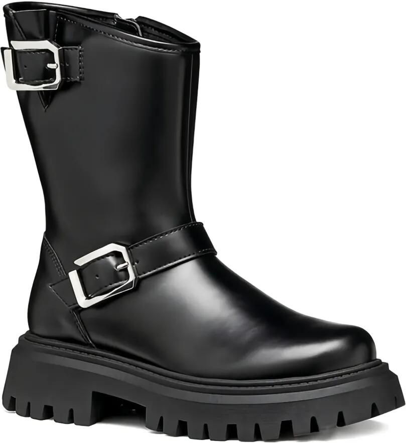 Geox Kids Laarzen met gesp en plateauzool Zwart
