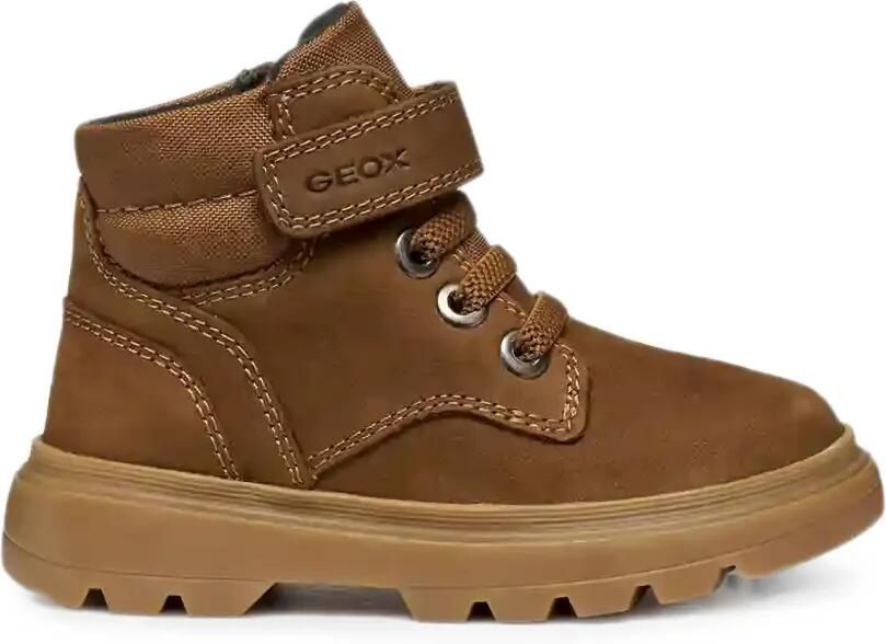 Geox Kids Laarzen met klittenband en veters Bruin