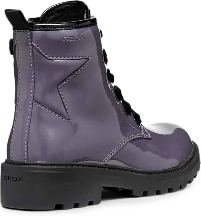 Geox Kids Laarzen met lakleren afwerking en sterpatchwork Paars - Foto 2