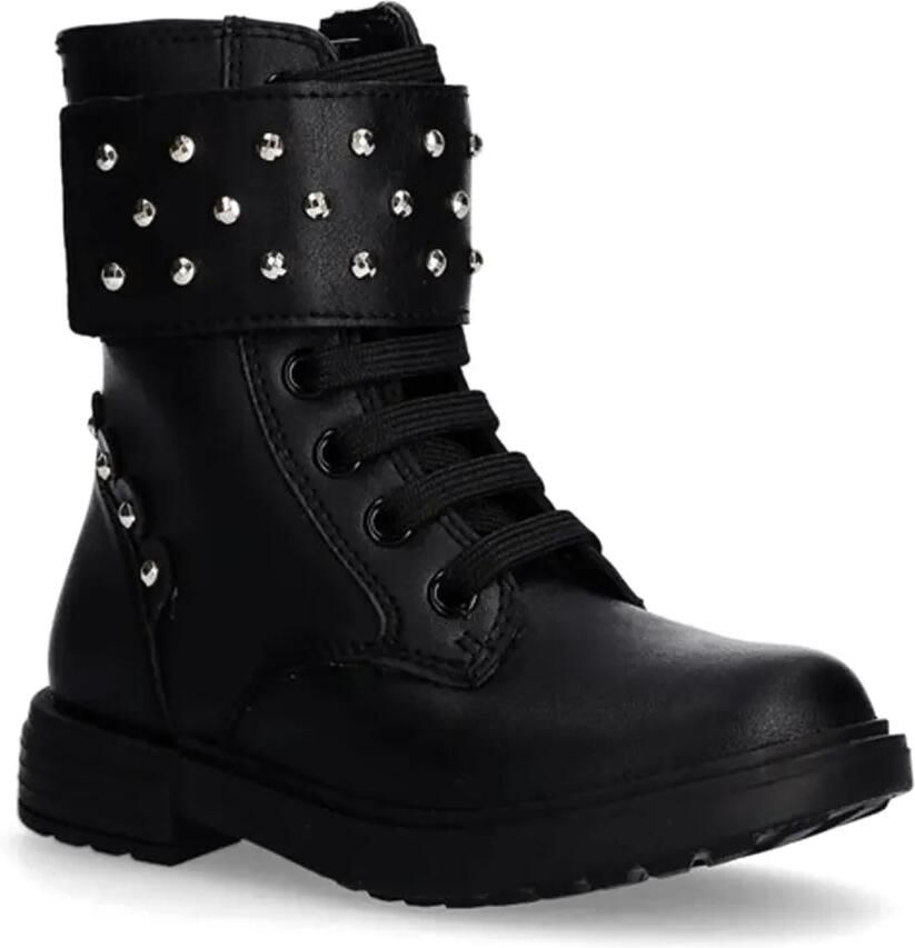 Geox Kids Laarzen met studs en gesp Zwart