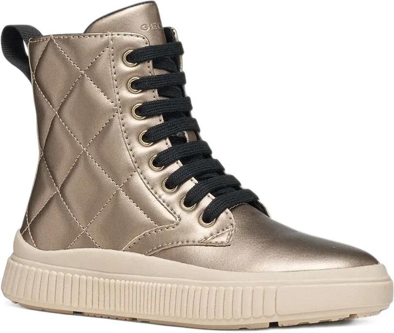 Geox Kids Laquinny quilted metallic ankle boots Goud - Foto 3