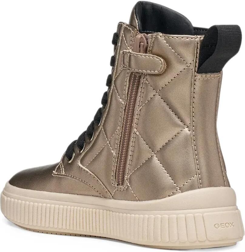 Geox Kids Laquinny quilted metallic ankle boots Goud - Foto 2