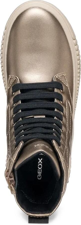 Geox Kids Laquinny quilted metallic ankle boots Goud - Foto 4