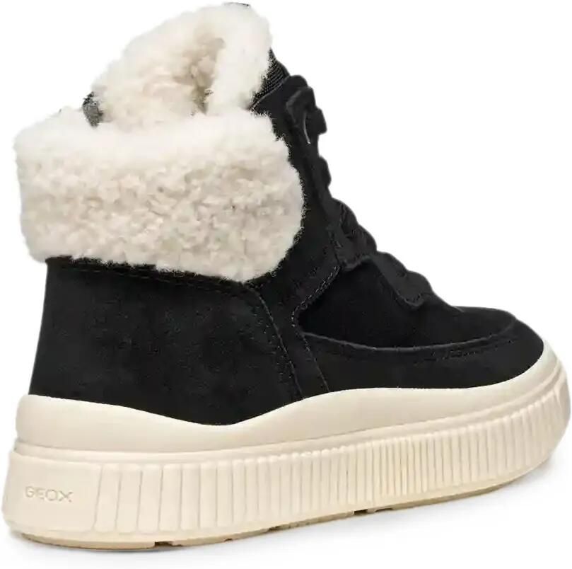 Geox Kids Laquinny veterlaarzen met afwerking van imitatielamswol Zwart - Foto 2